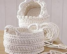 Świetny koszyk z grubego sz...