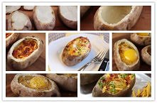  egg stuffed potatoes, instructions, recipe