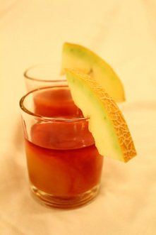 mango juice and cherry vodka drink :)