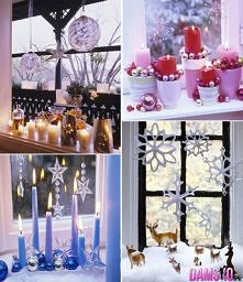 Świąteczne dekoracje okienne