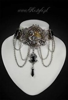 Piękna steampunk'owa kolia