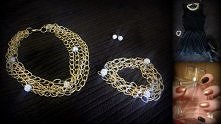 Moja Sylwestrowa stylizacja :) naszyjnik i bransoletka DIY no i oczywiście pazurki :) Do siego Nowego Roku Dziewczyny! :*