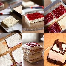Tort malinowo - kokosowy z bitą śmietaną