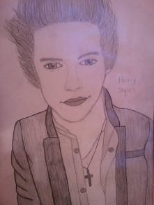 Moj rysunek :) Harry Styles.