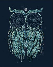 Sowa z łapaczów snów . <3