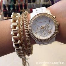 biało-złoty zegarek