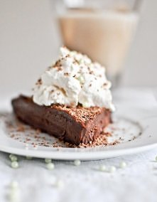 no bake milk chocolate bailey’s truffle cake.