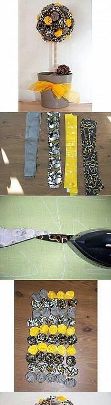 drzewko z materiału.