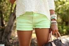 spodenki, moda, fashion, shorts, szorty, kolorowe, summer