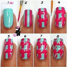 Kolorowa pepitka na paznokcie krok po kroku :)