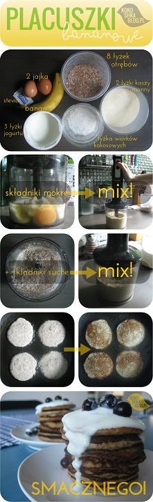 Przepis na placuszki banonowe z otrębami :) Zdrowe i pyszne!