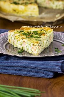 Tarta z łososiem i cukinią