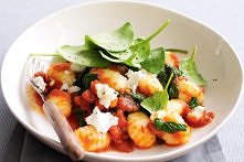 Gnocchi with goats cheese and spinach