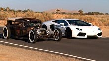 Rat Rod 1930 & Lamborghini Aventador 2012