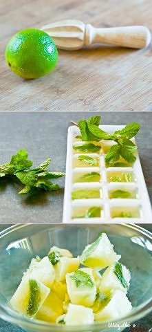 limonko-miętowe kostki lodu