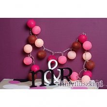 WALENTYNKOWA GIRLANDA COTTON BALL STRING LIGHTS