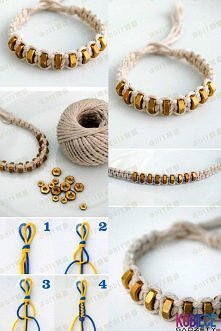 Bransoletka z nakrętek i wł...