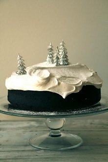 Bardzo stylowy zimowy tort :)