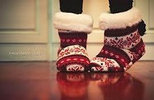 Ciepłe kapcie po domu, idealne na zimowe przymrozki :)
