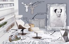 Lubię takie połączenia.Wnętrze w stylu zimowym, Parę dodatków ,które zmienią cztery kąty.