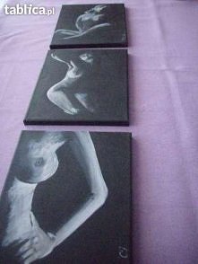 Tryptyk aktów... nastrojowo, niezbyt dosłownie... na czerwonej ścianie super się prezentuje ;)