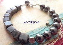 bransoletka z labradorytem i hematytem