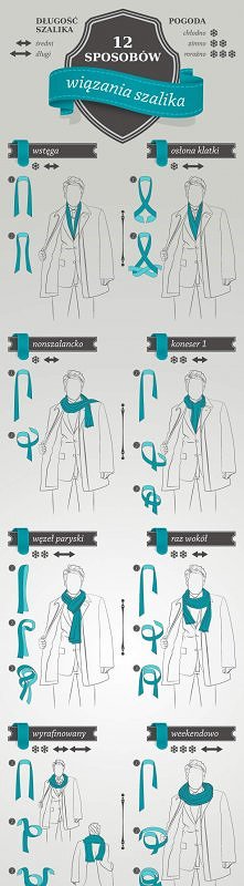 12 sposobów wiązania szalika