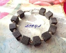 bransoletka z lawą wulkaniczną