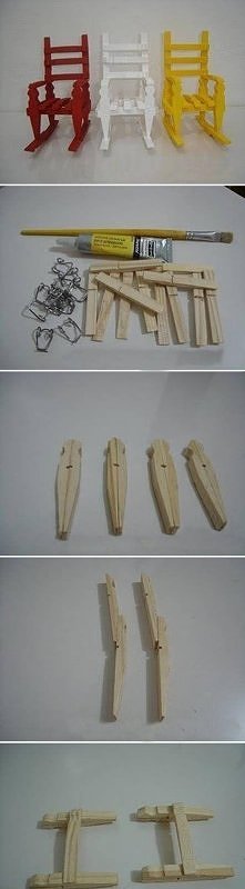 małe krzesełka zrobione ze ...