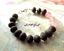 bransoletka z lawą wulkaniczną