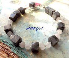 labradoryt z kwarcem różowym