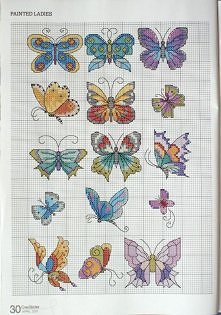 Motylki haftowane