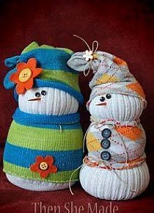 Bałwanki ze skarpety