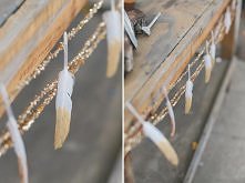 skrząca się złotem girlanda