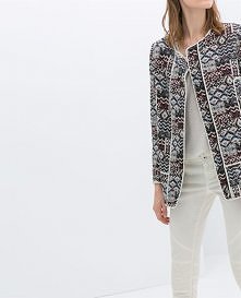 zara płaszcz z lamówkami