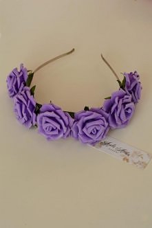 Opaska wianek ze sztucznych kwiatów <3