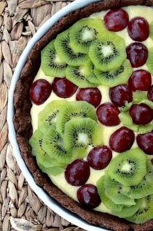 Tarta kakaowa. Słodka, owocowa, bez cukru.