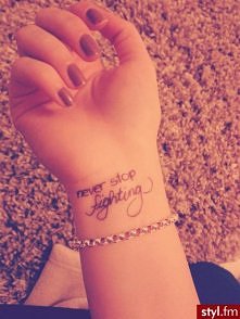 "Nigdy nie przestawaj ...