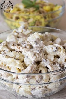 Sałatka z makaronem, kurcza...