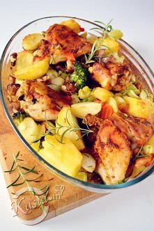 Zapiekany kurczak z warzywami