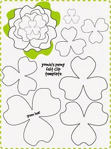 szablon kwiat, kwiatek z fi...