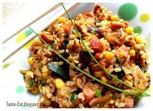 Taste Eat DIETETYCZNIE: Ryż w kolorowej mieszance, bardzo lubiany przepis:)