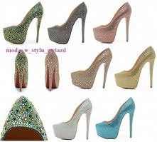 Seksowne szpileczki na mega platformie z czerwoną podeszwą calutkie w lśniące kryształki- zamów swój rozmiar oraz kolor- zapraszam!