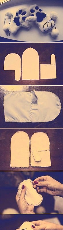 Kyaaa! Jakie słodkie rękawiczki ^-^ Możesz je sam/sama zrobić :3

Potrzebne materiały :
- futrzarzy materiał
- igła, nitka + nożyczki
- wyobraźnia i chęci OvO

Znajdą zawsze zas...