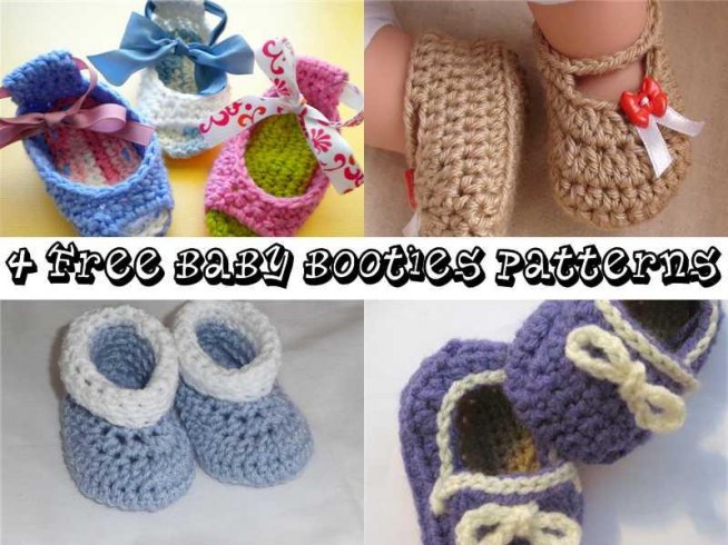 baby booties pattern, tutorial