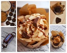 Cupcakes snickers - Babeczki snickersowe
