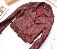 H&M ramoneska BORDO roz...