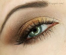 złoty makijaż oczu