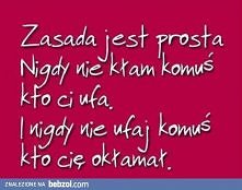 Trzymajcie się tej zasady ...