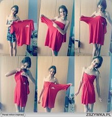 prosty,łatwy sposób na ładną sukienkę :)